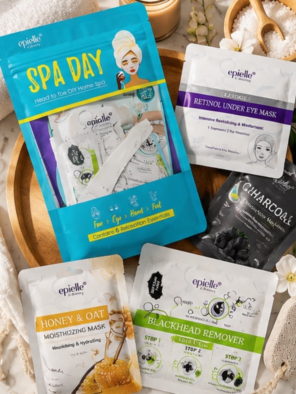 NEW  - 6PC Epielle Head to Toe “Spa Day” Kit - Korean Beauty